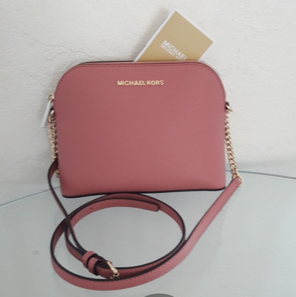 NWT MICHAEL KORS LEATHER CINDY DOME CROSSBODY BAG - Picture 7 of 7